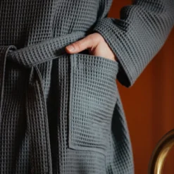 BIARRITZ Badjas | Steelgrey 7 BIARRITZ Badjas | Steelgrey -Vandyck Winkel BAGE20106 426 3