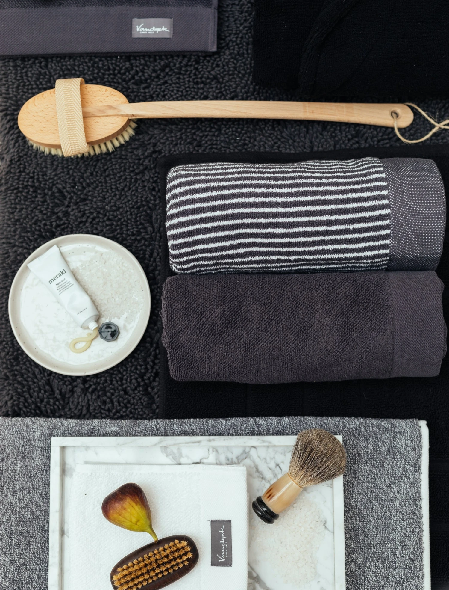 HOME MOULINE Badgoed | Off Black 6 HOME MOULINE Badgoed | Off Black - Afbeelding 4