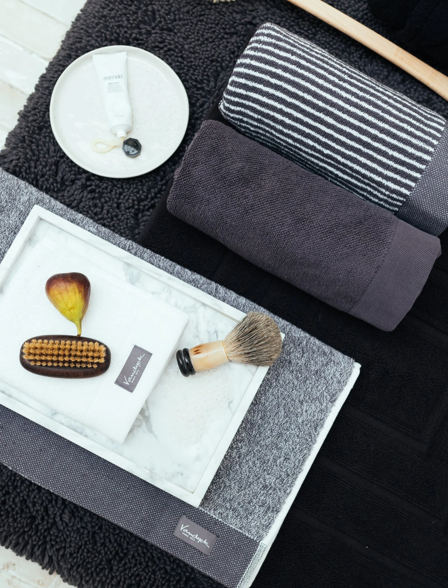 HOME MOULINE Badgoed | Off Black 7 HOME MOULINE Badgoed | Off Black - Afbeelding 5