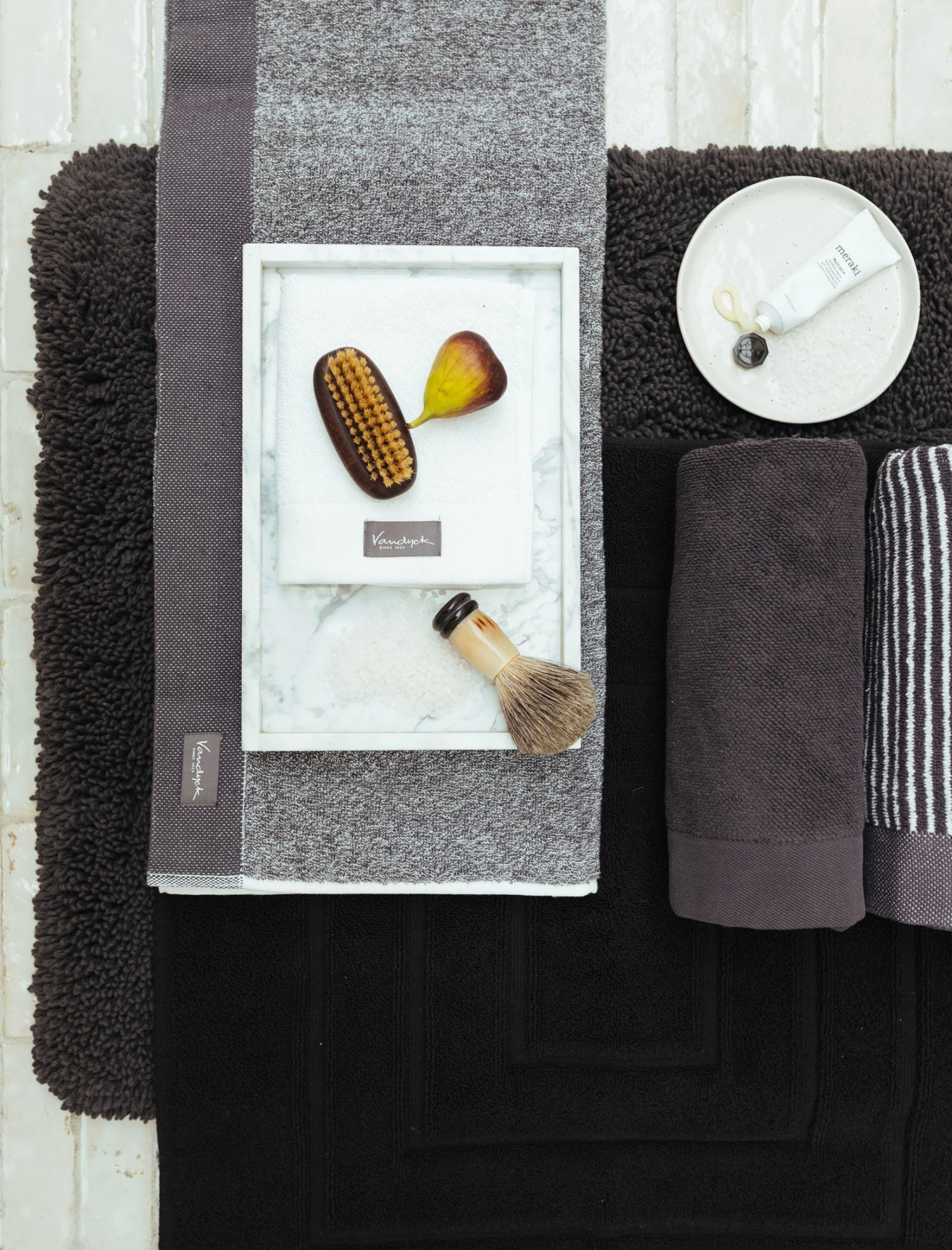 HOME MOULINE Badgoed | Off Black 5 HOME MOULINE Badgoed | Off Black - Afbeelding 3