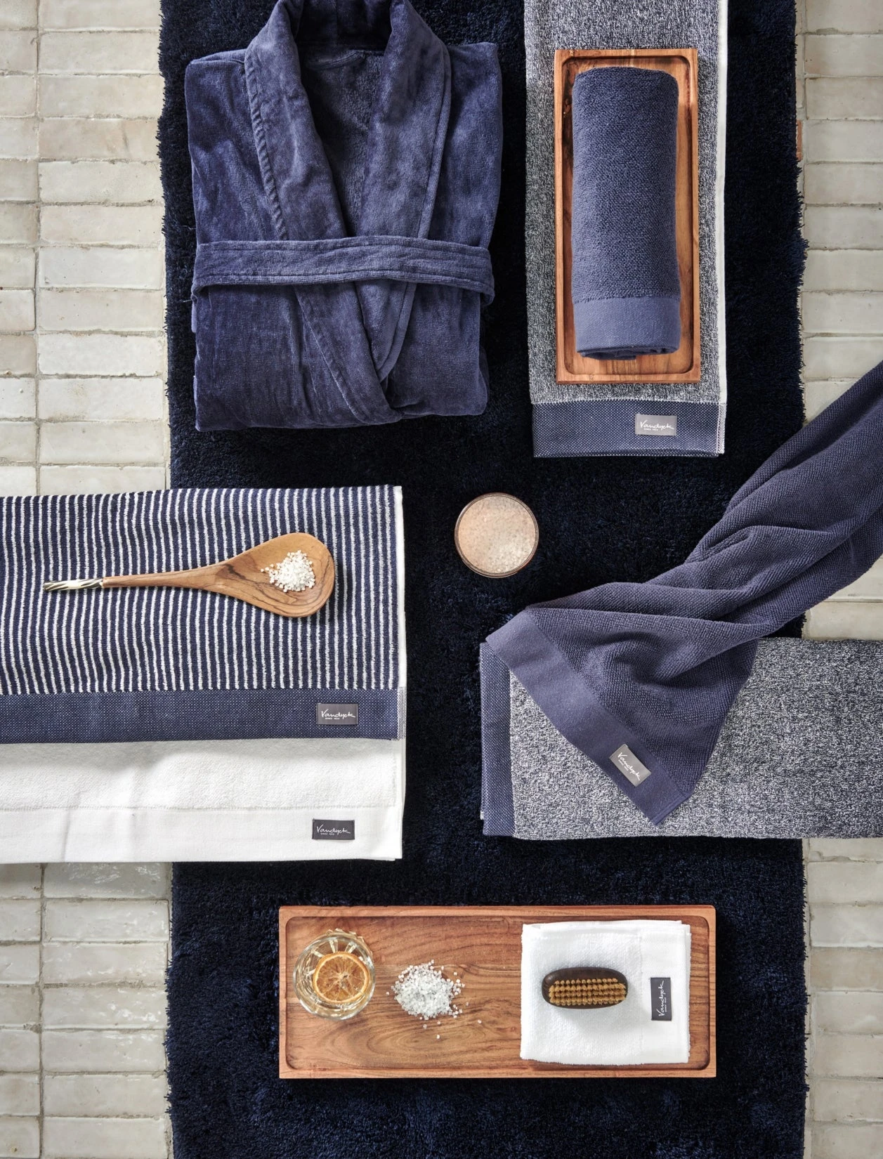 HOME UNI Badgoed | Blue Ink 4 HOME UNI Badgoed | Blue Ink - Afbeelding 2