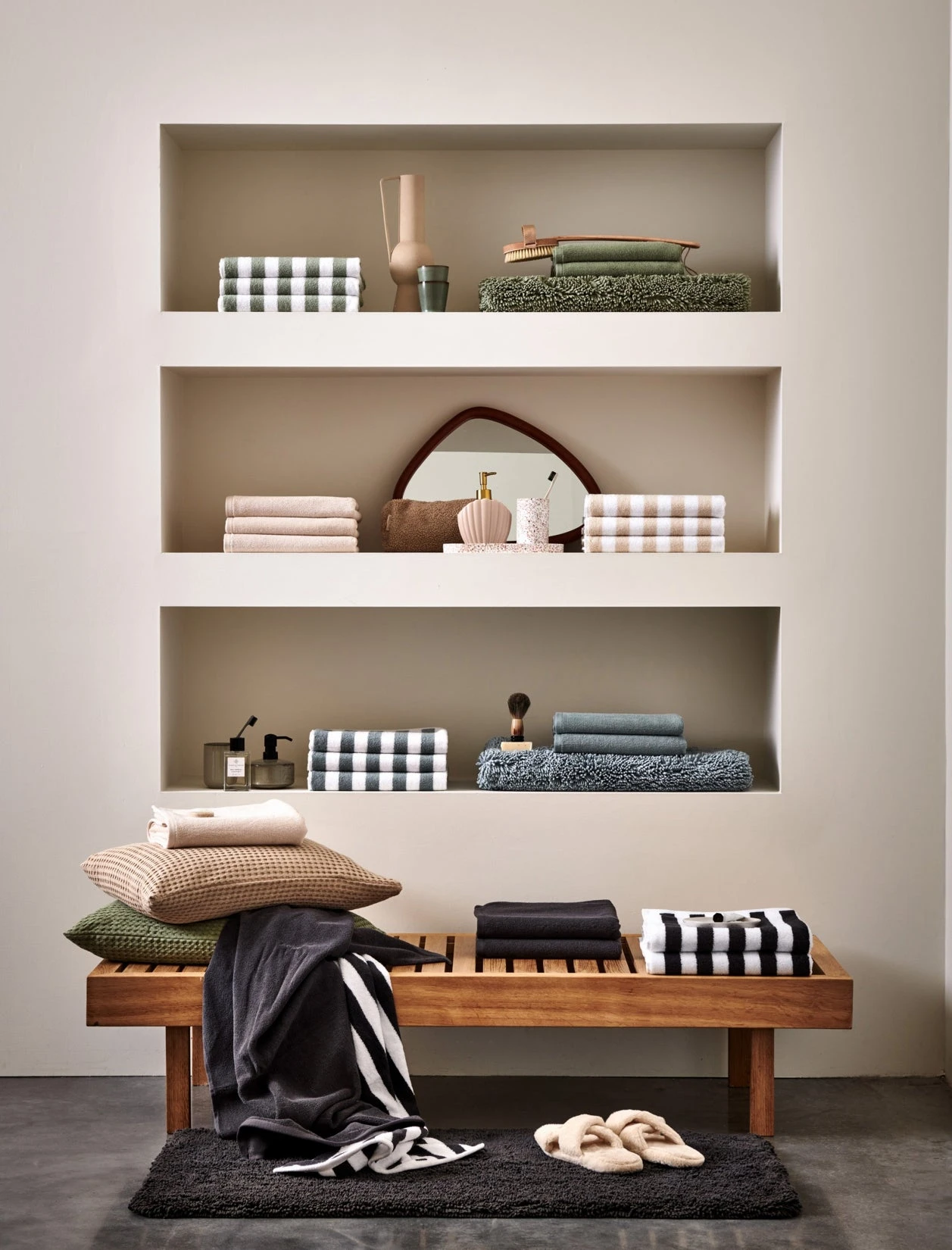 VERONA PLAIN Badgoed | Smoke Green 4 VERONA PLAIN Badgoed | Smoke Green - Afbeelding 2