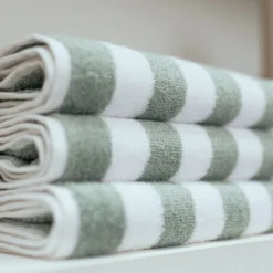 VERONA STRIPES Badgoed | Smoke Green -Vandyck Winkel BAKC23202 814 3