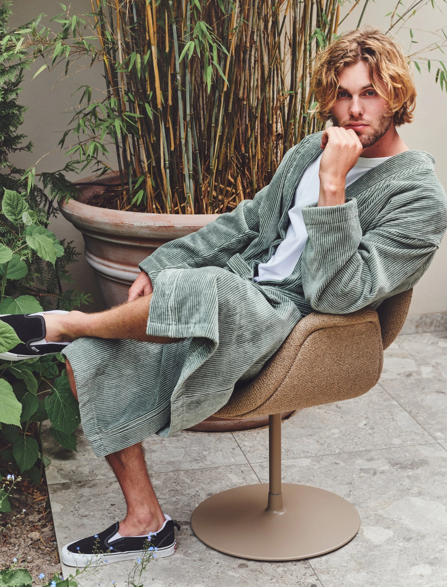 ANTONIO Badjas | Olive 4 ANTONIO Badjas | Olive - Afbeelding 2