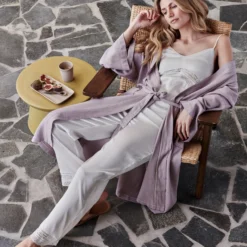 Badjas LOLA | Viola -Vandyck Winkel Bathrobe Lola 177 viola
