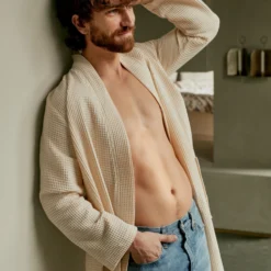 BIARRITZ Badjas | Cream Tan 11 BIARRITZ Badjas | Cream Tan -Vandyck Winkel Biarritz in cream tan