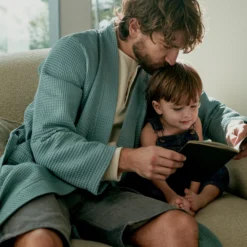 BIARRITZ Badjas | Mineral Blue -Vandyck Winkel Biarritz in mineral blue