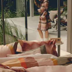 AVA Badjas | Multi -Vandyck Winkel Blurred Lines in multi Reveal in multi Home 81 in oak green and Home Pique in cream tan bebfad76 f4c8 489a 833b 94cfe6049a04