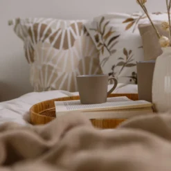 SANDY BEACH Dekbedovertrek | Latte -Vandyck Winkel CLBB23102 180 3