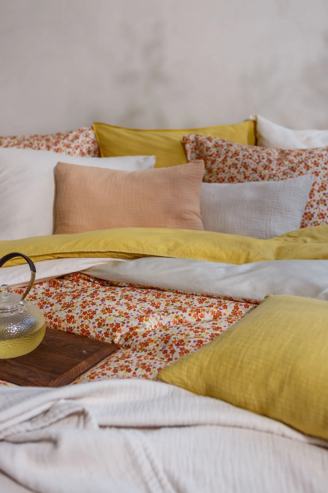 WASHED COTTON Dekbedovertrek | Apricot Blush 6 WASHED COTTON Dekbedovertrek | Apricot Blush - Afbeelding 4