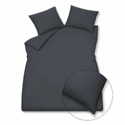 WASHED COTTON Dekbedovertrek | Blue Ink