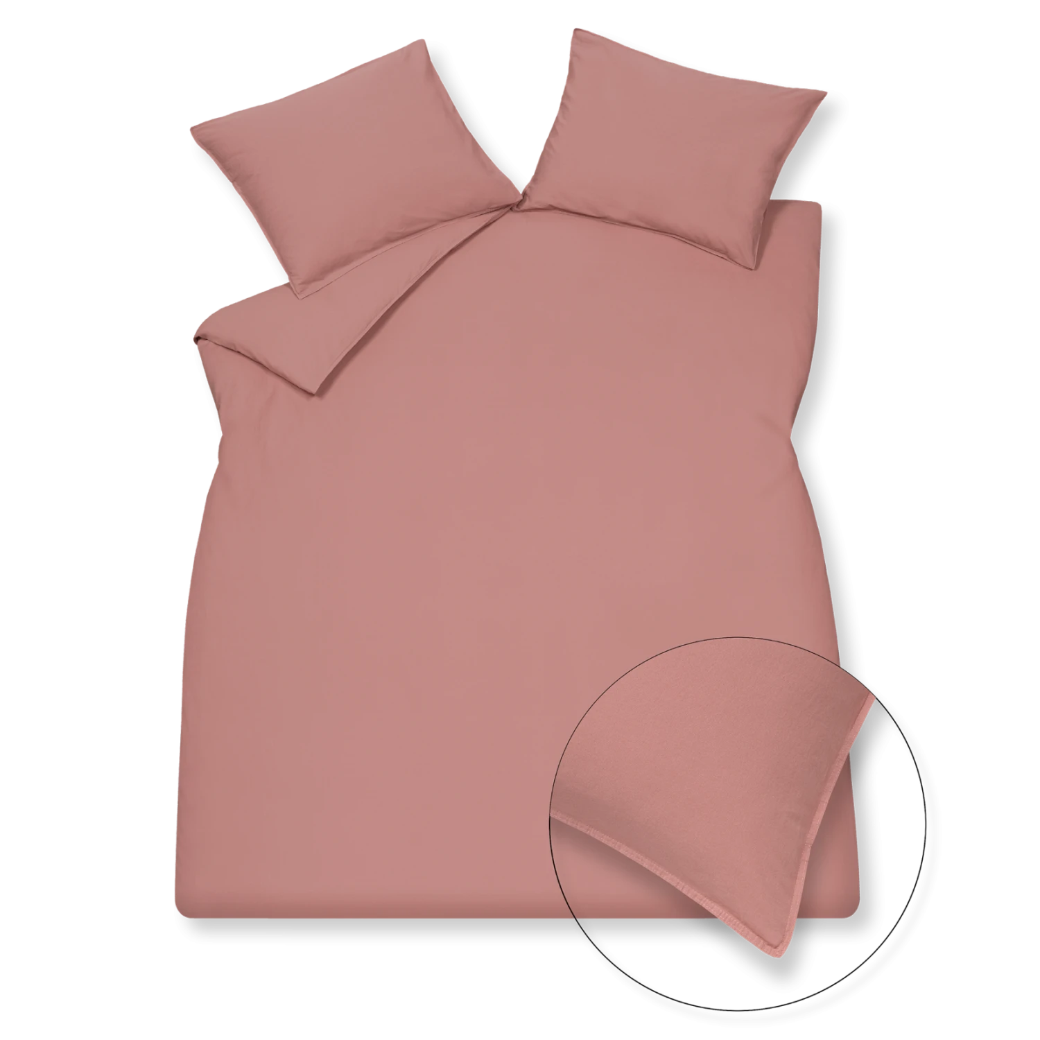 WASHED COTTON Dekbedovertrek | Ash Rose 3 WASHED COTTON Dekbedovertrek | Ash Rose