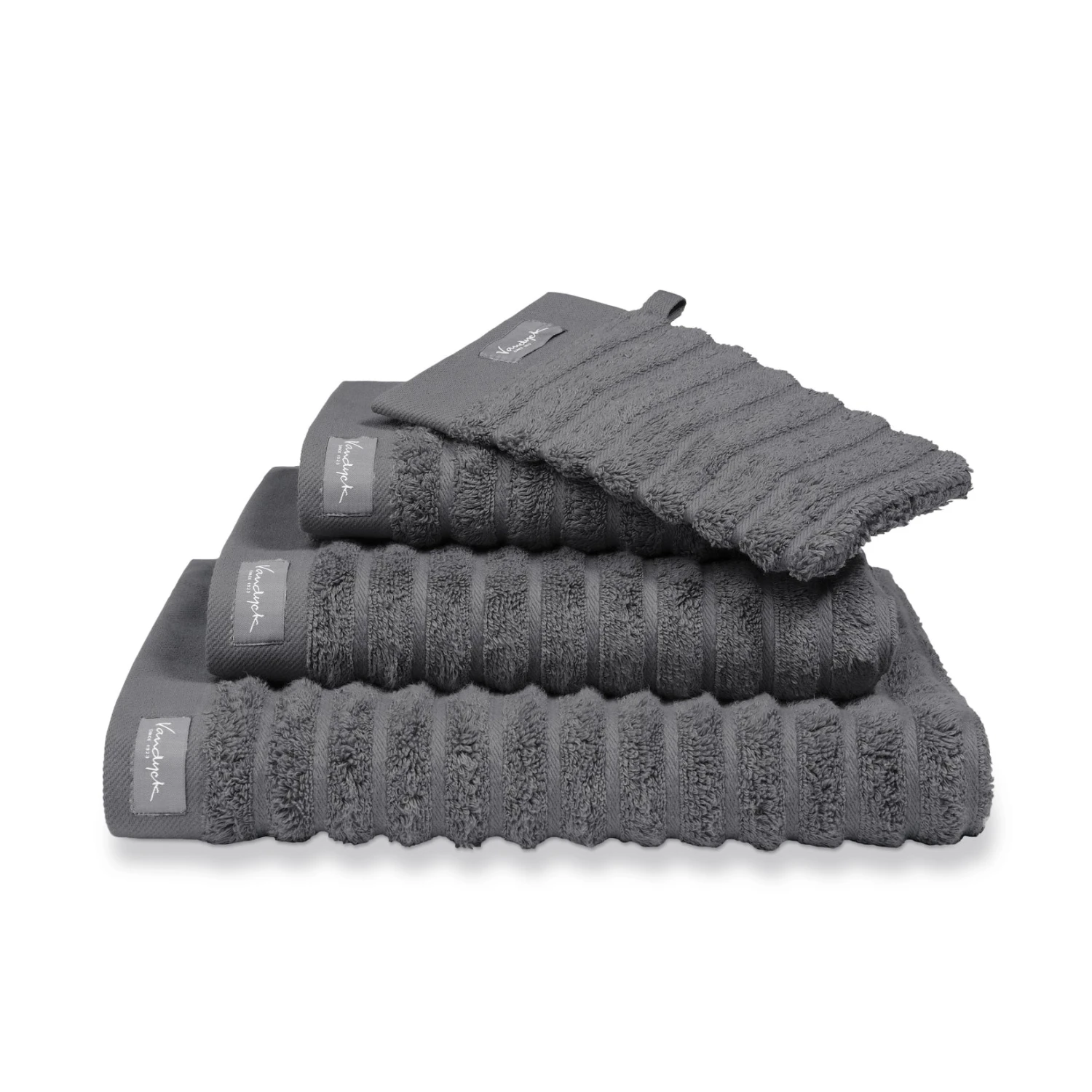 HOME TOWEL WAVE | Dark Grey 4 HOME TOWEL WAVE | Dark Grey - Afbeelding 2