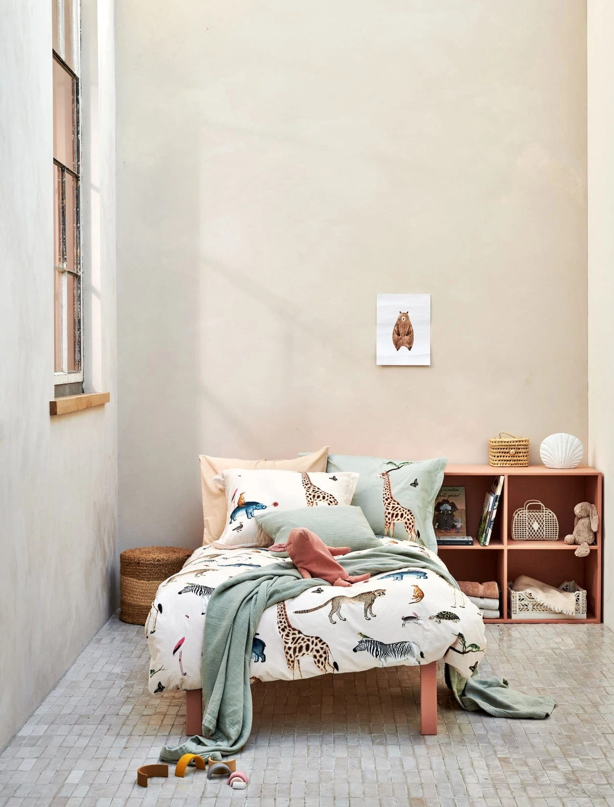 WILD ANIMALS Dekbedovertrek | Cream Tan 4 WILD ANIMALS Dekbedovertrek | Cream Tan - Afbeelding 2