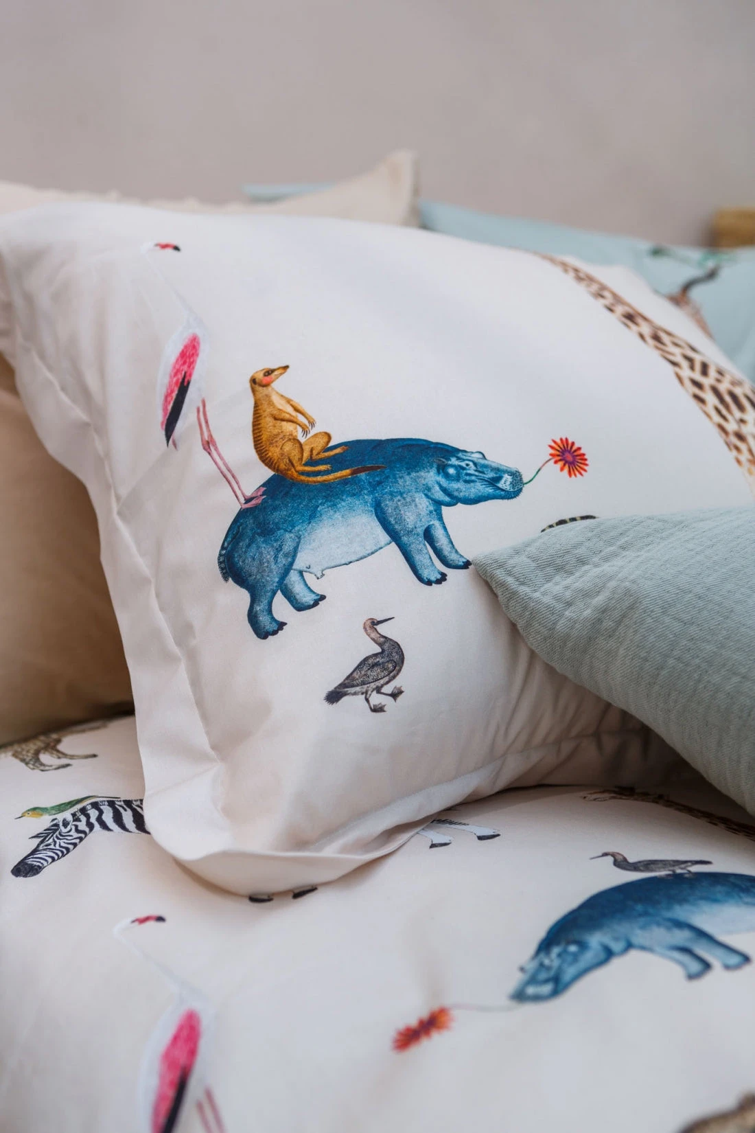 WILD ANIMALS Dekbedovertrek | Cream Tan 5 WILD ANIMALS Dekbedovertrek | Cream Tan - Afbeelding 3