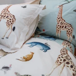 WILD ANIMALS Dekbedovertrek | Smoke Green -Vandyck Winkel KIBB23101 814 3