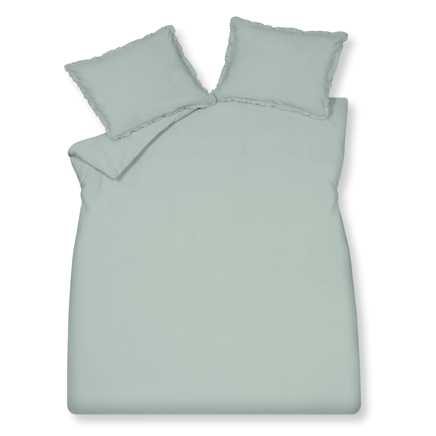 PURE 83 Percale Ruffle Dekbedovertrekset | Pearl Blue 4 PURE 83 Percale Ruffle Dekbedovertrekset | Pearl Blue - Afbeelding 2