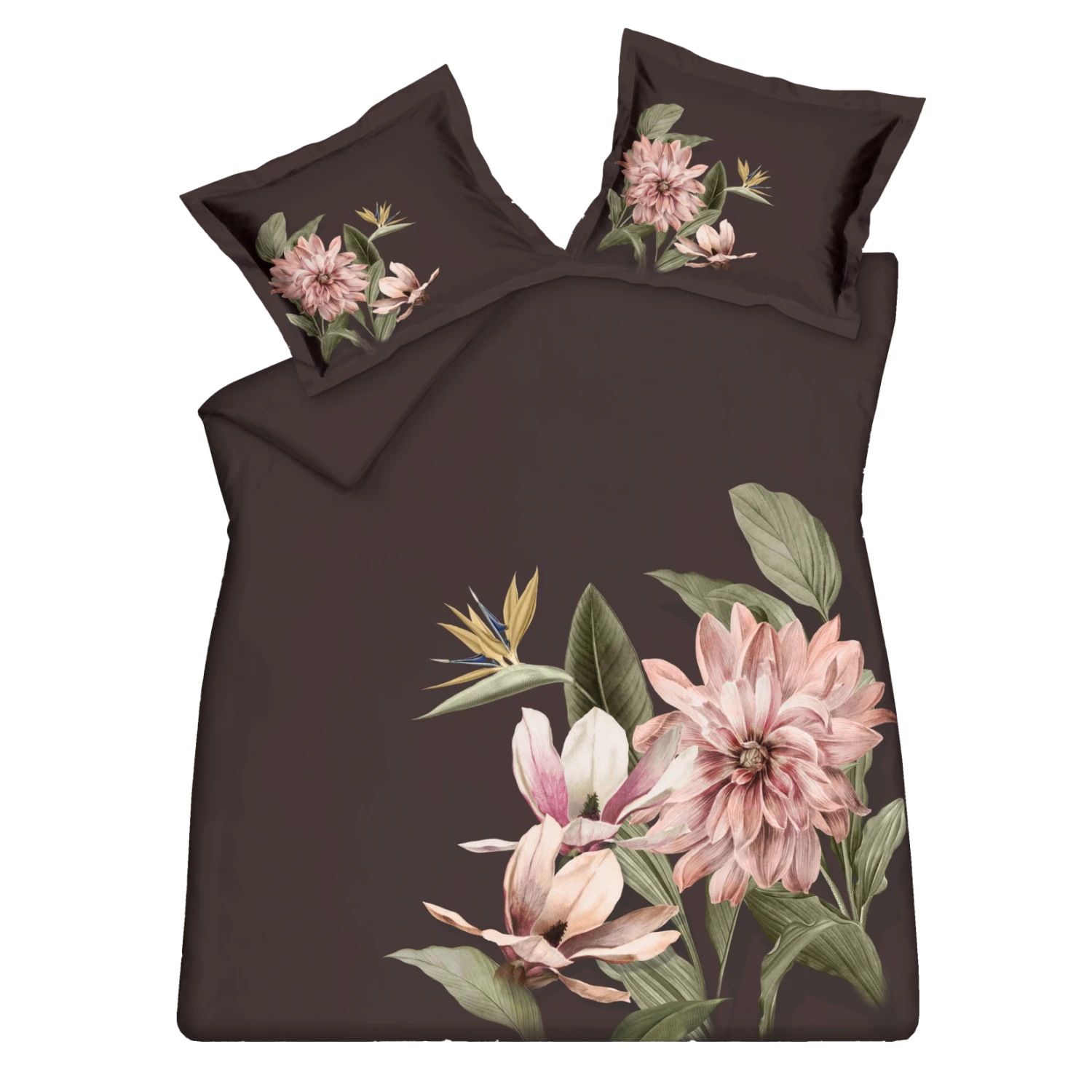 PARADISE BLOOM XL Dekbedovertrekset | Dark Chocolate 3 PARADISE BLOOM XL Dekbedovertrekset | Dark Chocolate