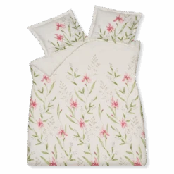SERENE FLOWER Dekbedovertrekset | Offwhite