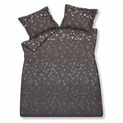 CALM FLOWER Dekbedovertrekset | Off Black