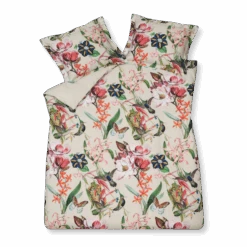 FLOWER MIX Dekbedovertrekset | Cream Tan