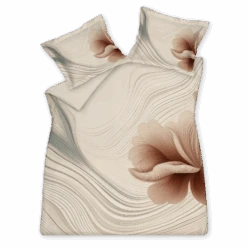 FLOWING Dekbedovertrekset | Cream Tan