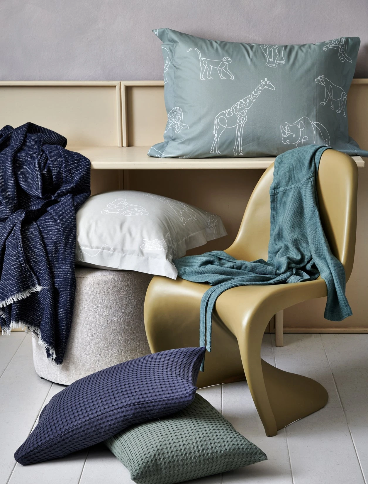 ANIMAL KIDS Dekbedovertrek | Pale Olive 4 ANIMAL KIDS Dekbedovertrek | Pale Olive - Afbeelding 2