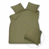 WASHED COTTON Dekbedovertrek | Martini Olive 1 WASHED COTTON Dekbedovertrek | Martini Olive -Vandyck Winkel WashedCotton 301MartiniOlive Detail Web