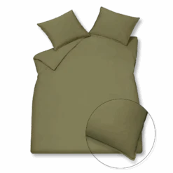 WASHED COTTON Dekbedovertrek XL | Martini Olive