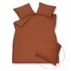 WASHED COTTON Dekbedovertrek | Rusty Brown 1 WASHED COTTON Dekbedovertrek | Rusty Brown -Vandyck Winkel WashedCotton 334RustyBrown Detail Web