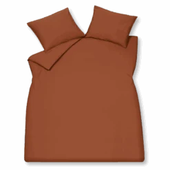 WASHED COTTON Dekbedovertrek | Rusty Brown -Vandyck Winkel WashedCotton 334RustyBrown Web
